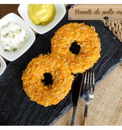 Donuts de Pollo con Pan Crujiente